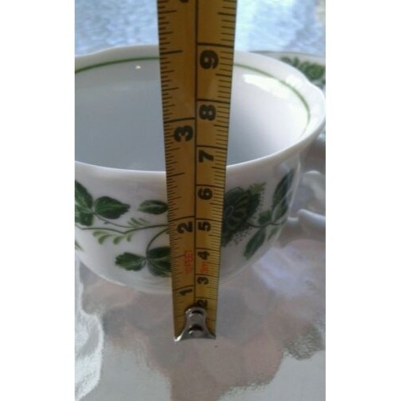 Tamayo China Porcelain Teacup and Saucer Set, Rose Vine Design - Picture 9 of 12